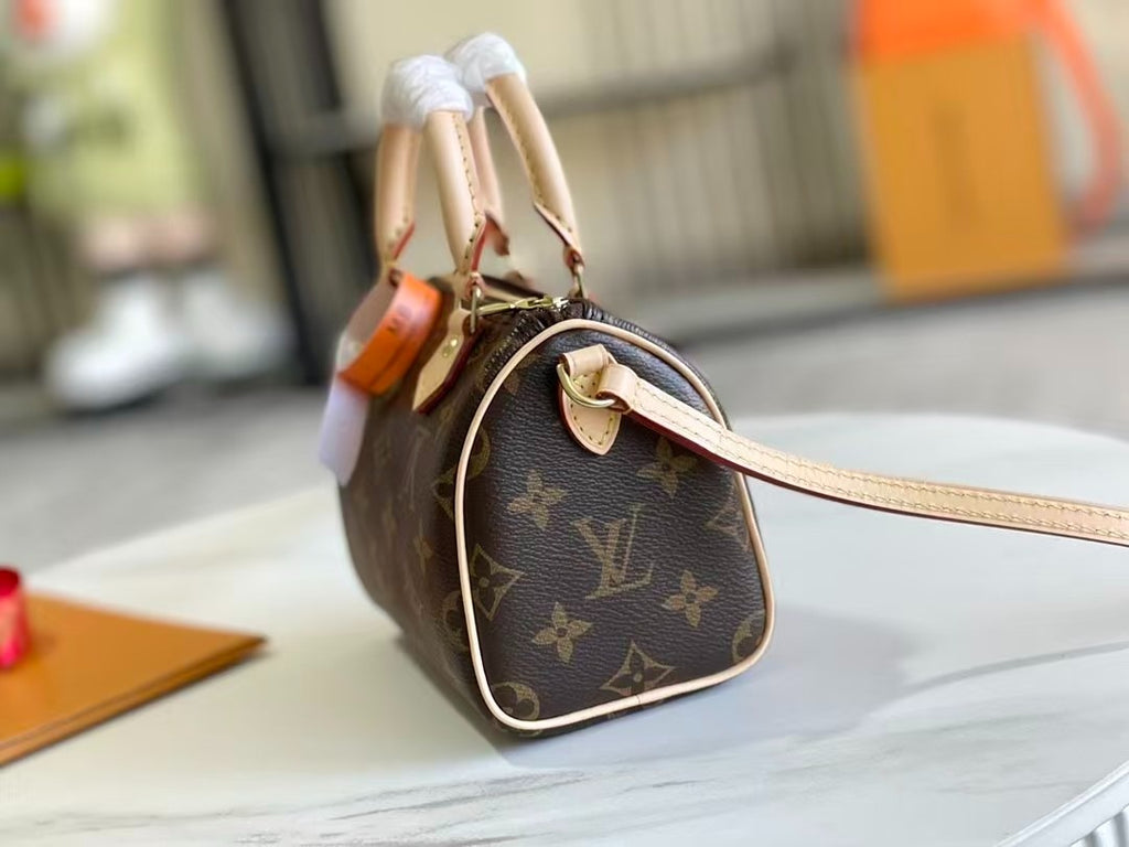 Louiss Vuitton Speedy Dupe  25 monogram brown bag