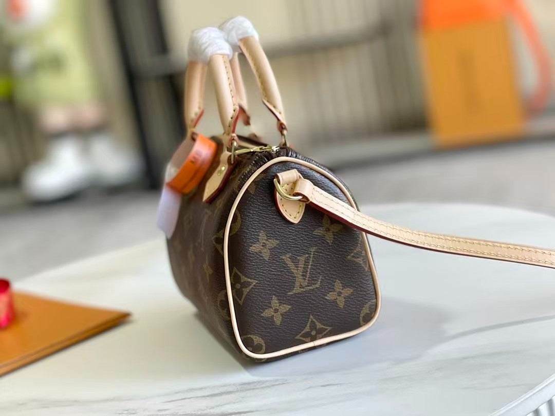 Louiss Vuitton Speedy Dupe  25 monogram brown bag